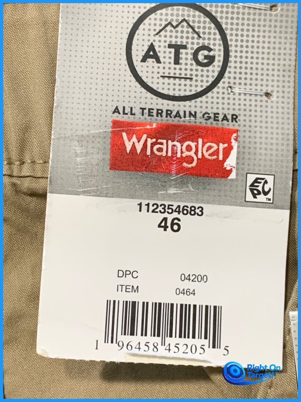 Size 46 - Wrangler Mens Big Tall ATG Flex 10in Cargo Shorts - Elmwood - Picture 3 of 3